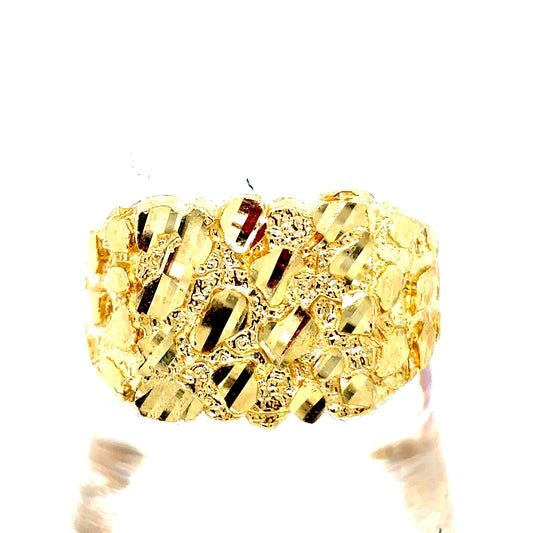 10k Yellow Gold Nugget Ring