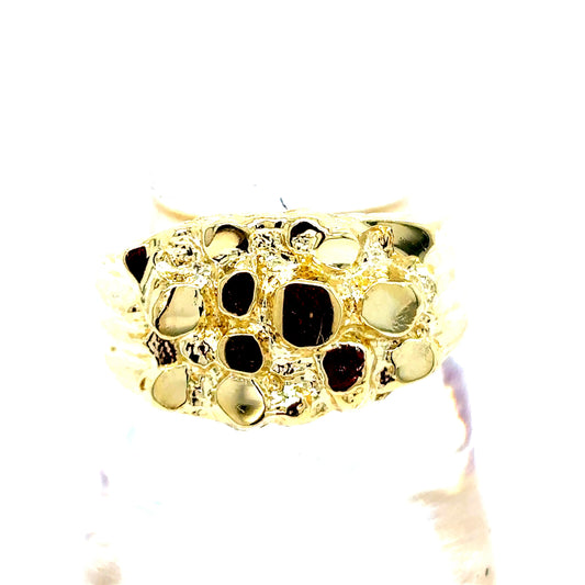 10k Yellow Gold Nugget Ring