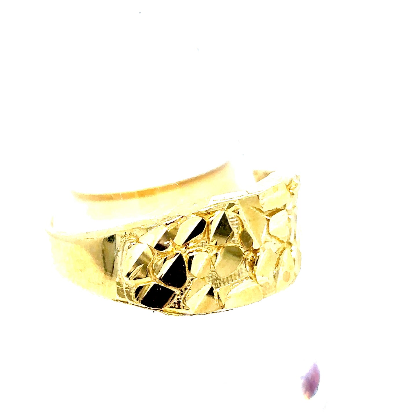 10k Yellow Gold Nugget Band Ring