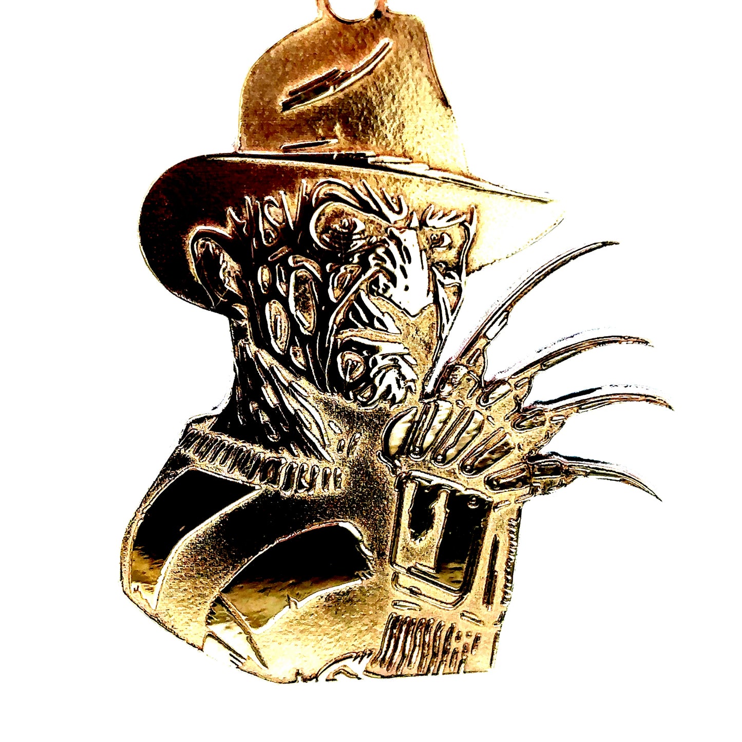 10k Gold Freddy Krueger Pendant