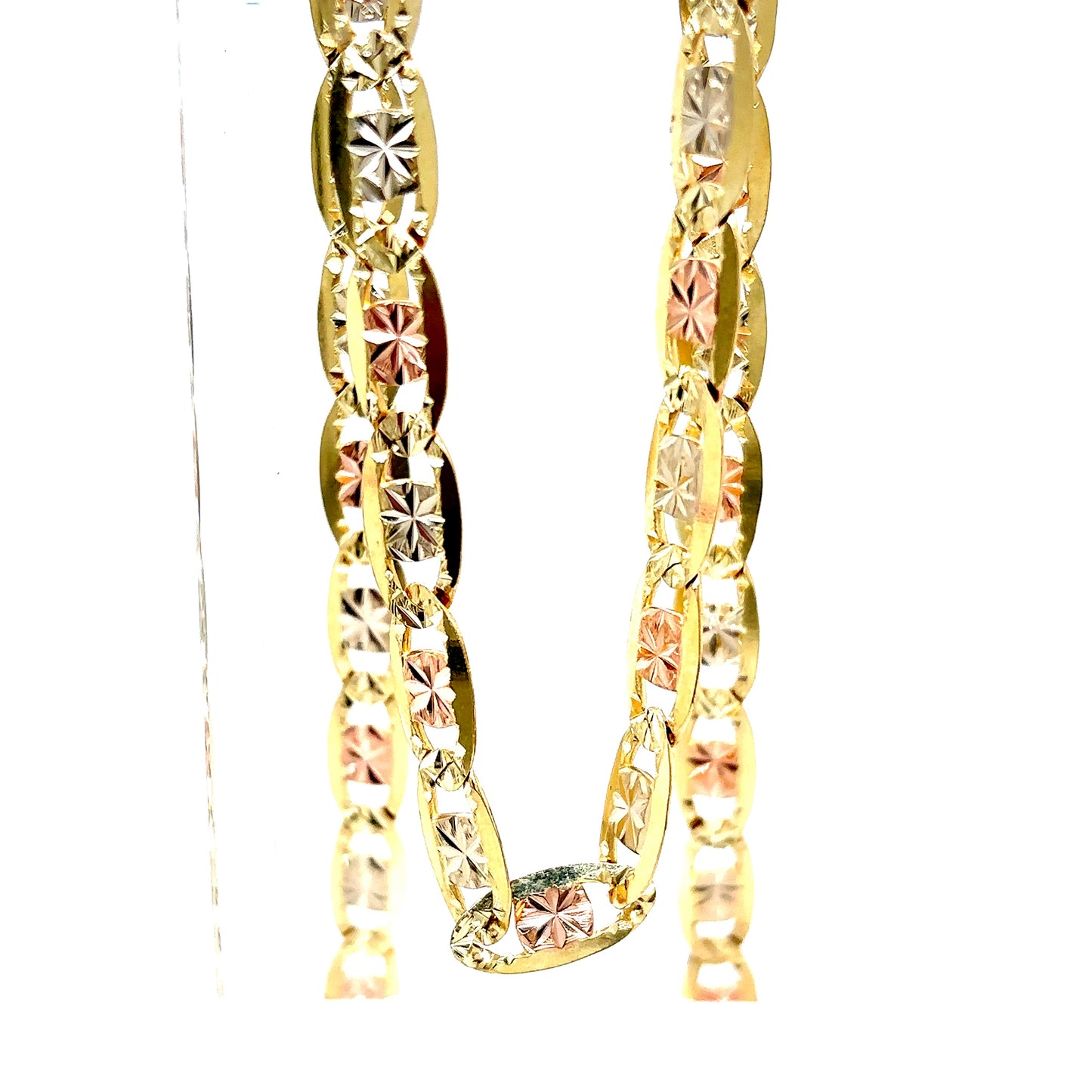 14k Gold Tri-Tone Valentino Chain