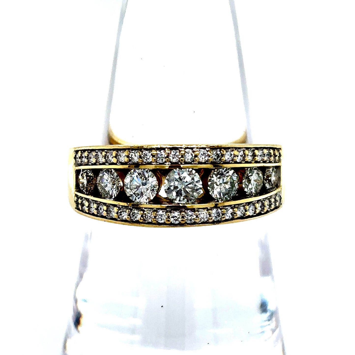 14k Yellow Gold Diamond Band Ring