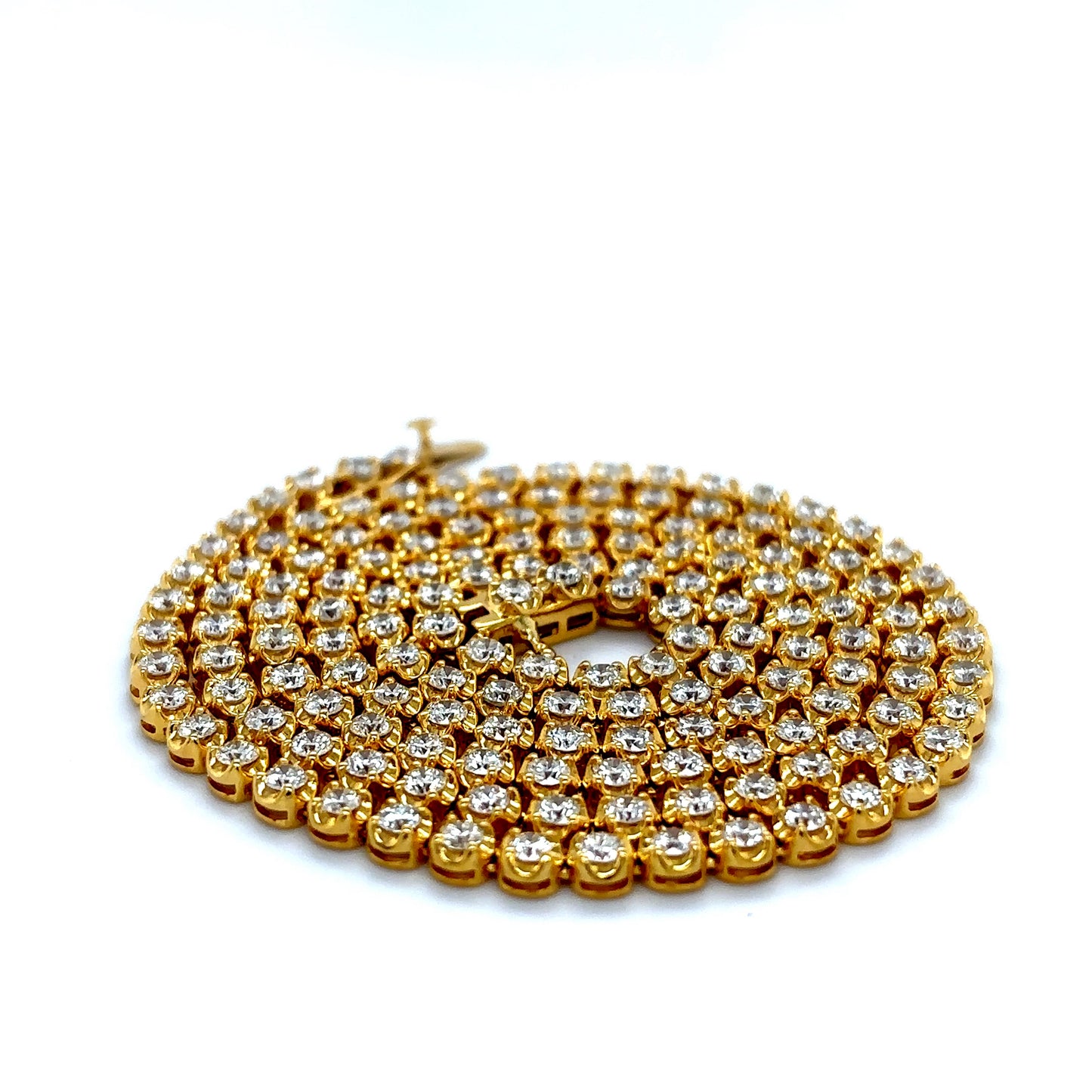 10k Yellow Gold Diamond Buttercup Tennis Chain