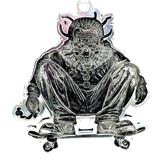 925 S.S. 3D Skateboarding Clown Pendant