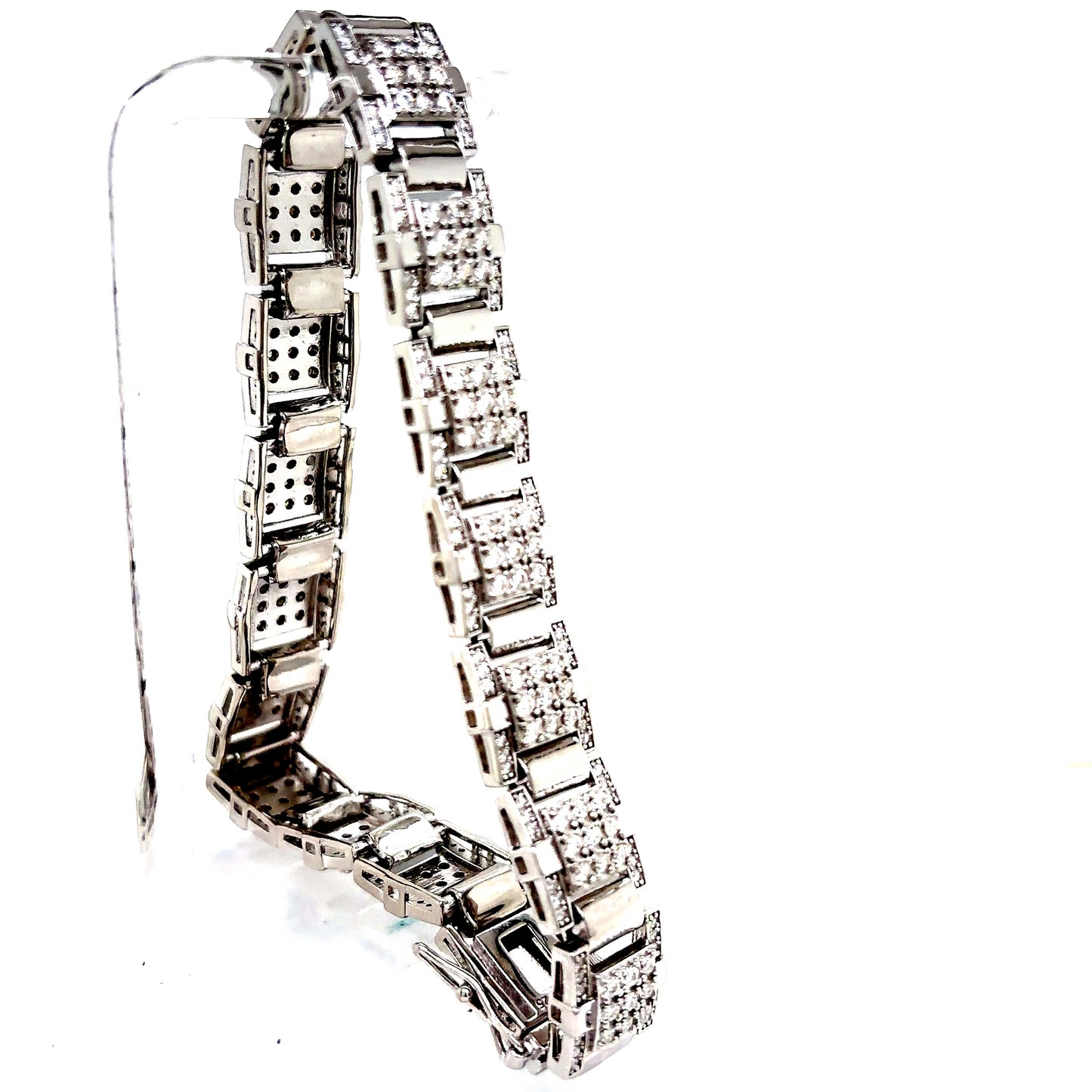 925 S.S VVS Moissanite Watch Link Style Bracelet