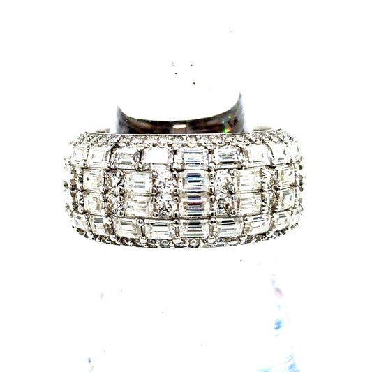 925 S.S. VVS Moissanite Band Style Eternity Ring