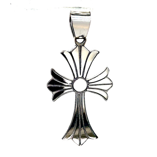 10k White Gold Cross Pendant