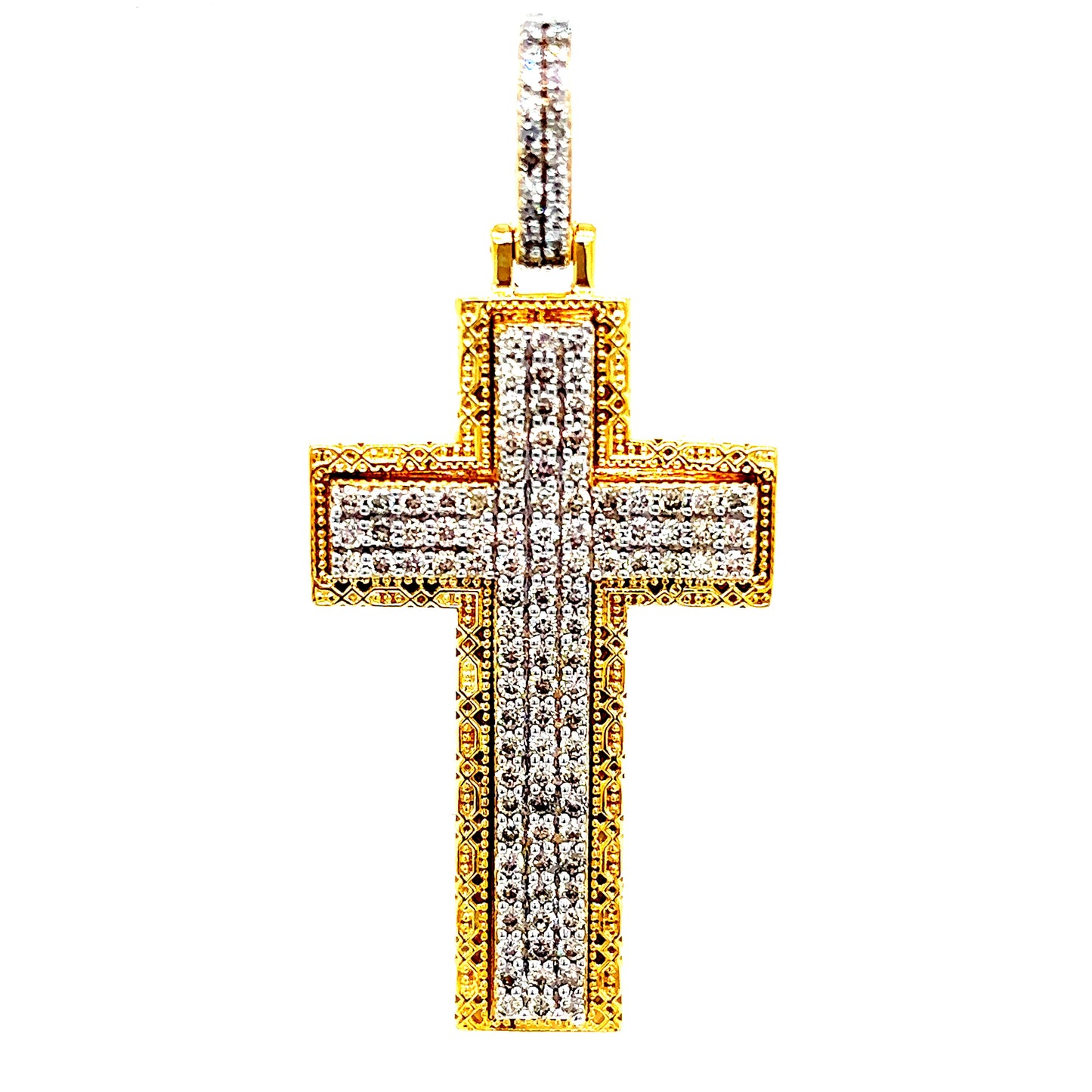 10K Yellow Gold Diamond Cross