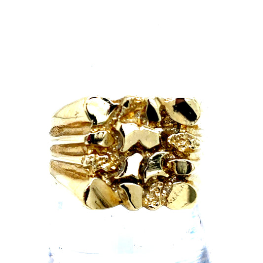 10k Yellow Gold Nugget Ring