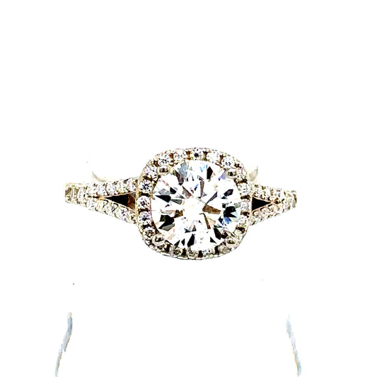 925 S.S. VVS Moissanite Engagement Ring