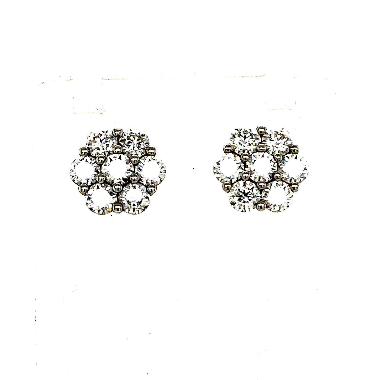 925 S.S. GP VVS Moissanite Flower Earrings