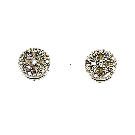 925 S.S. VVS Round Moissanite Earrings