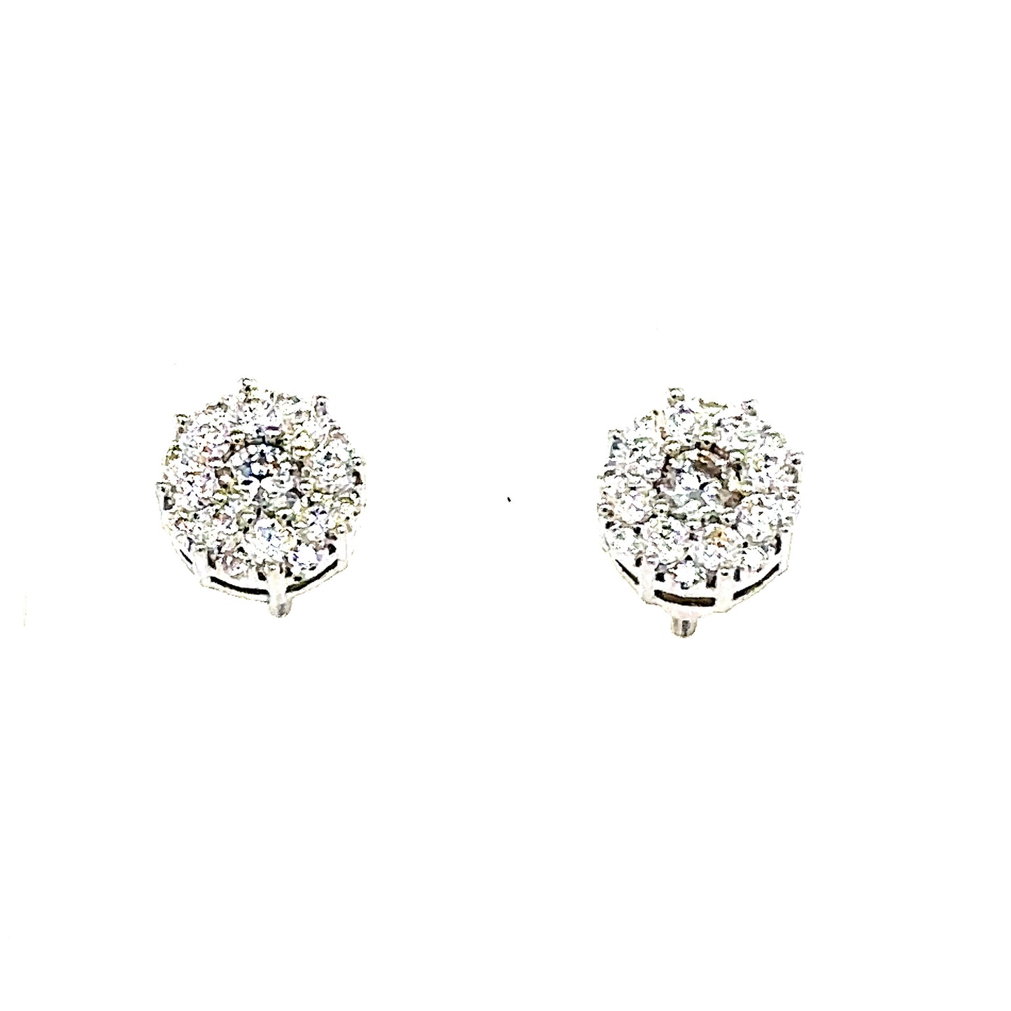 925 S.S. VVS Moissanite Snowflake Cluster Earrings