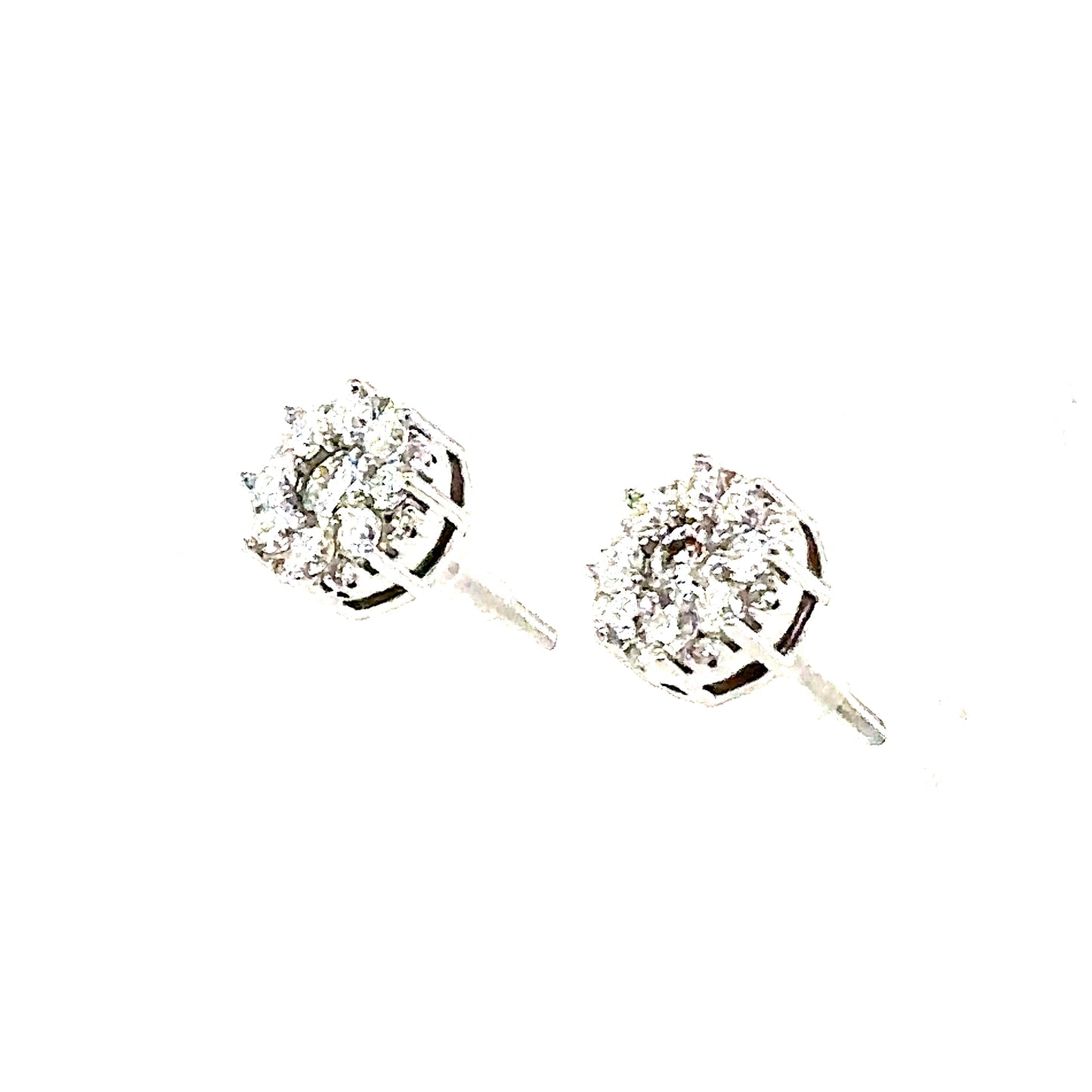 925 S.S. VVS Moissanite Snowflake Cluster Earrings