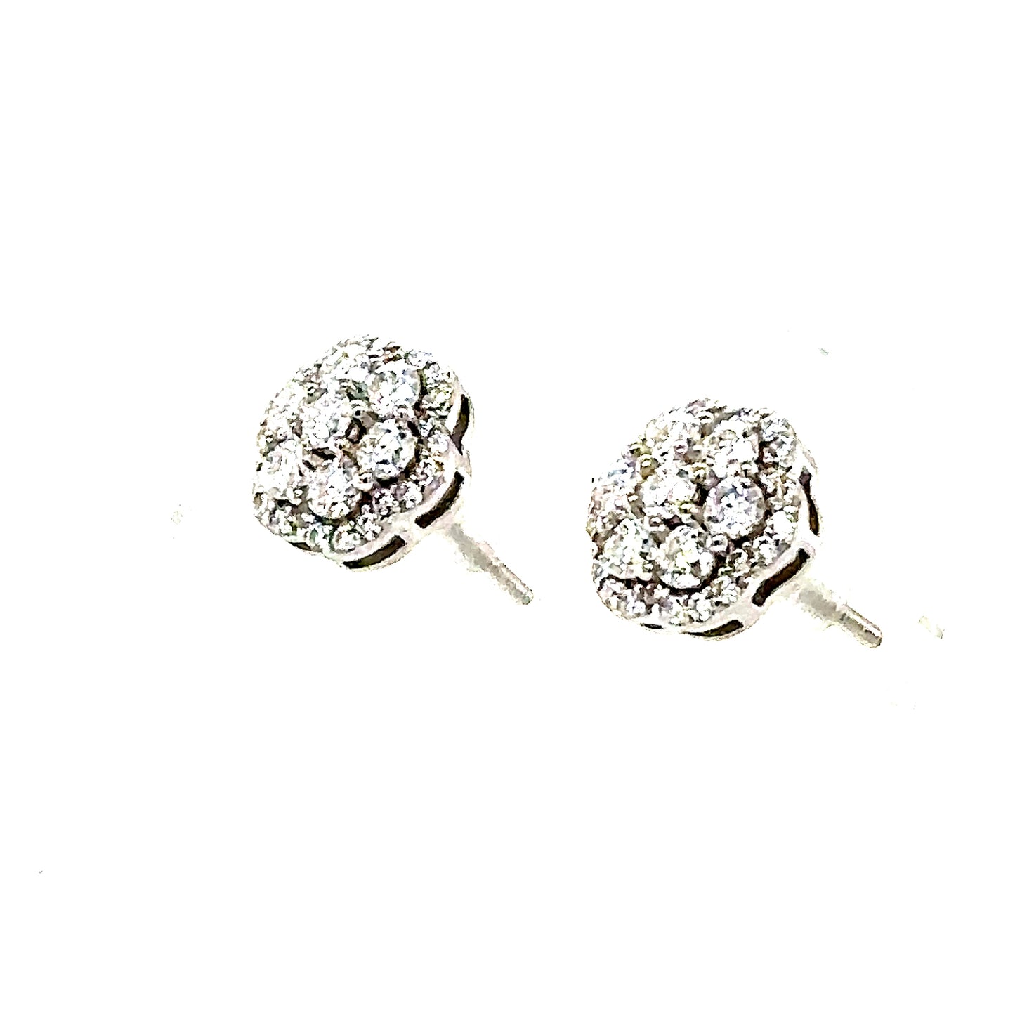 925 S.S. VVS Moissanite 2-Tier Flower Earrings