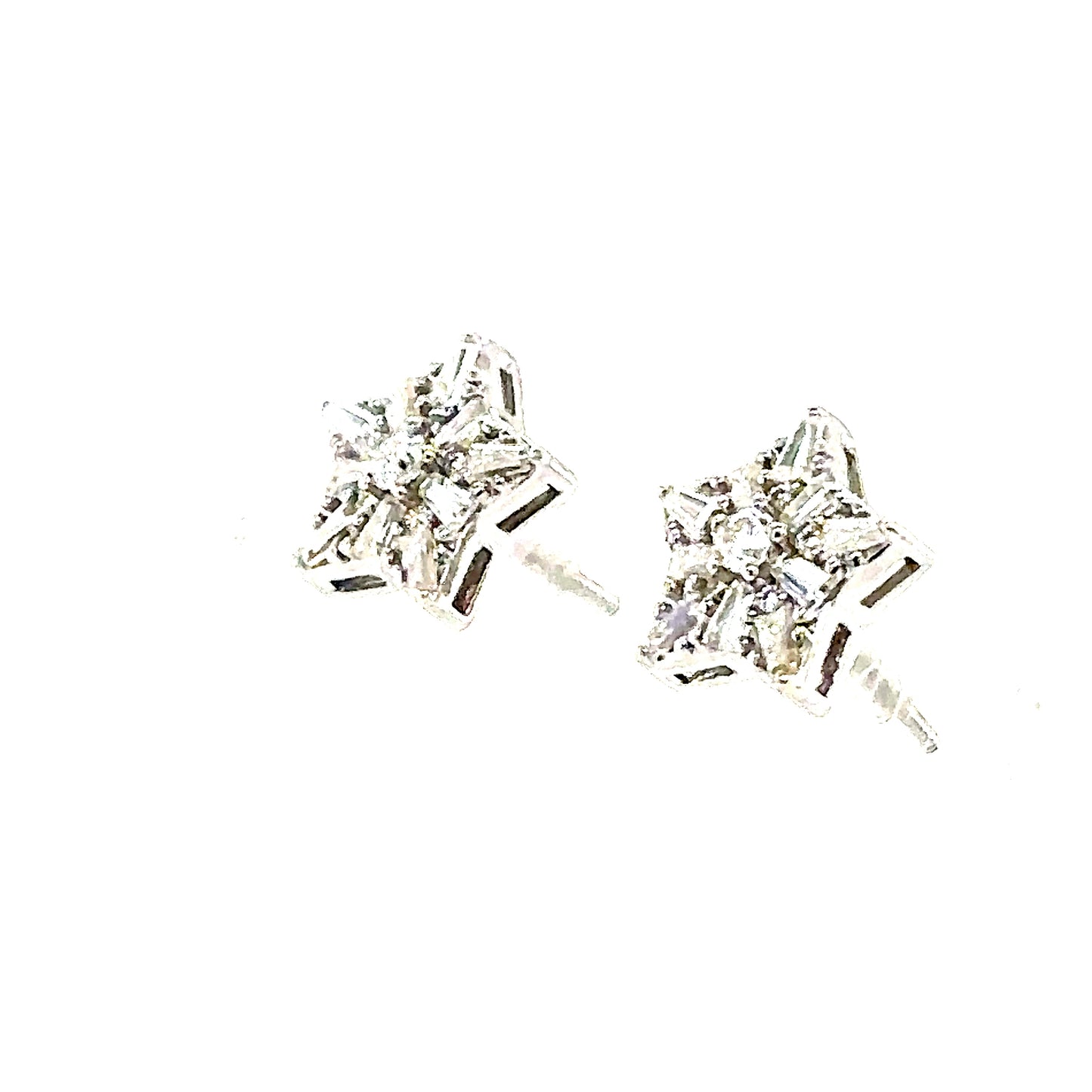 925 S.S. VVS Moissanite Star Earrings