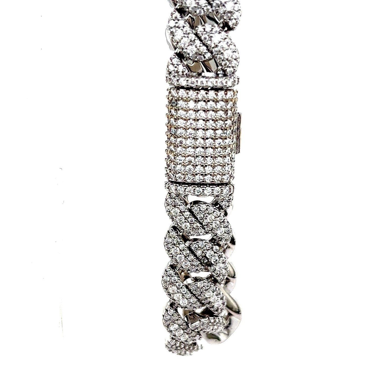 925 S.S. VVS Moissanite Cuban Bracelet