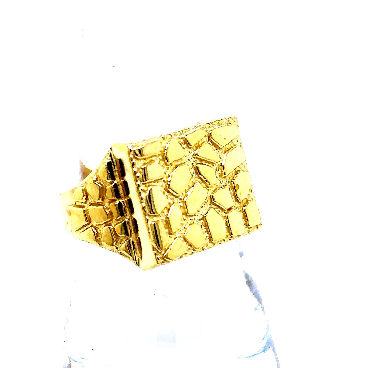 10k Yellow Gold Square Nugget Ring