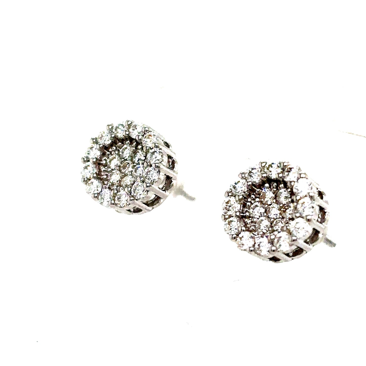 925 S.S VVS Moissanite Round Earrings