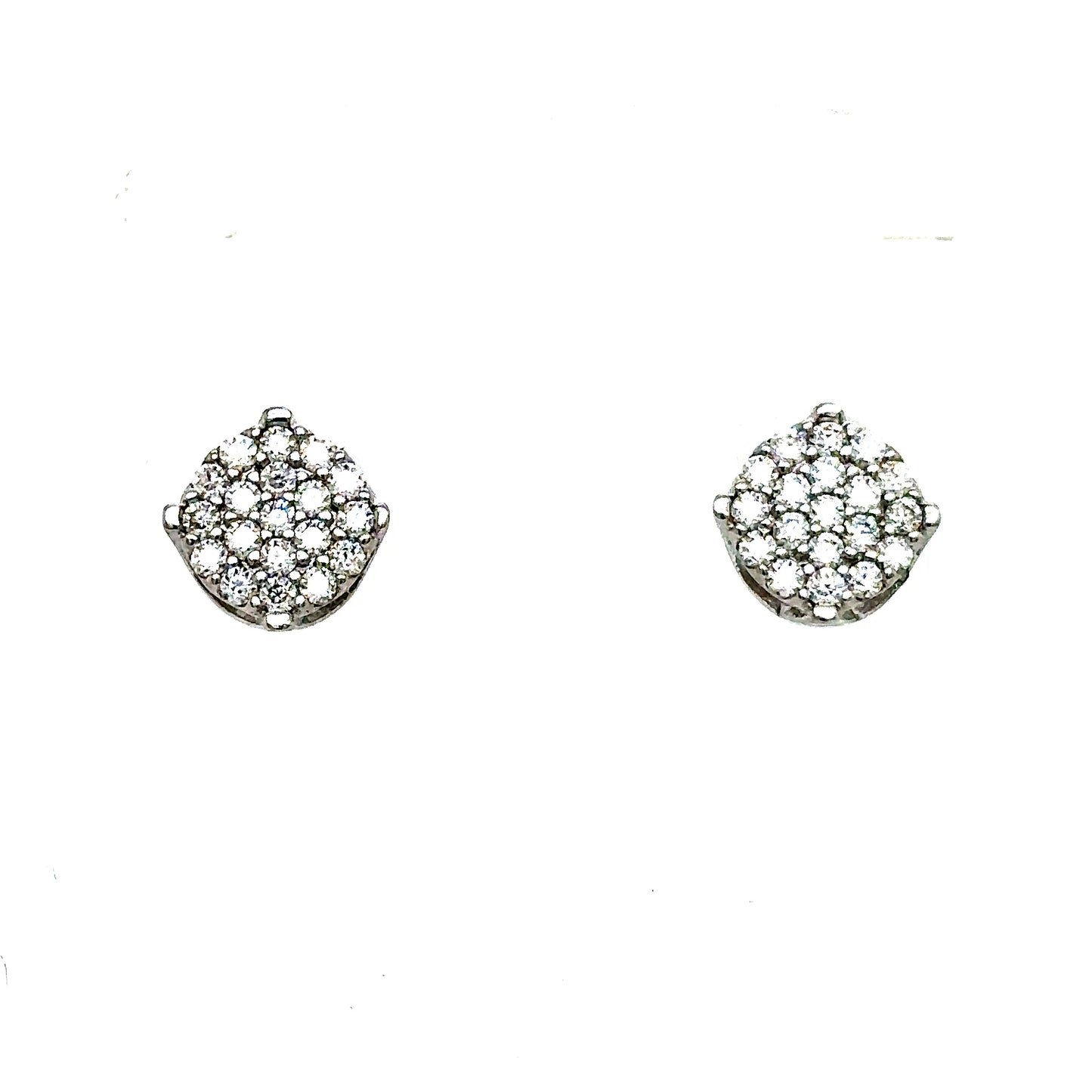 925 S.S. VVS Moissanite Round Earrings