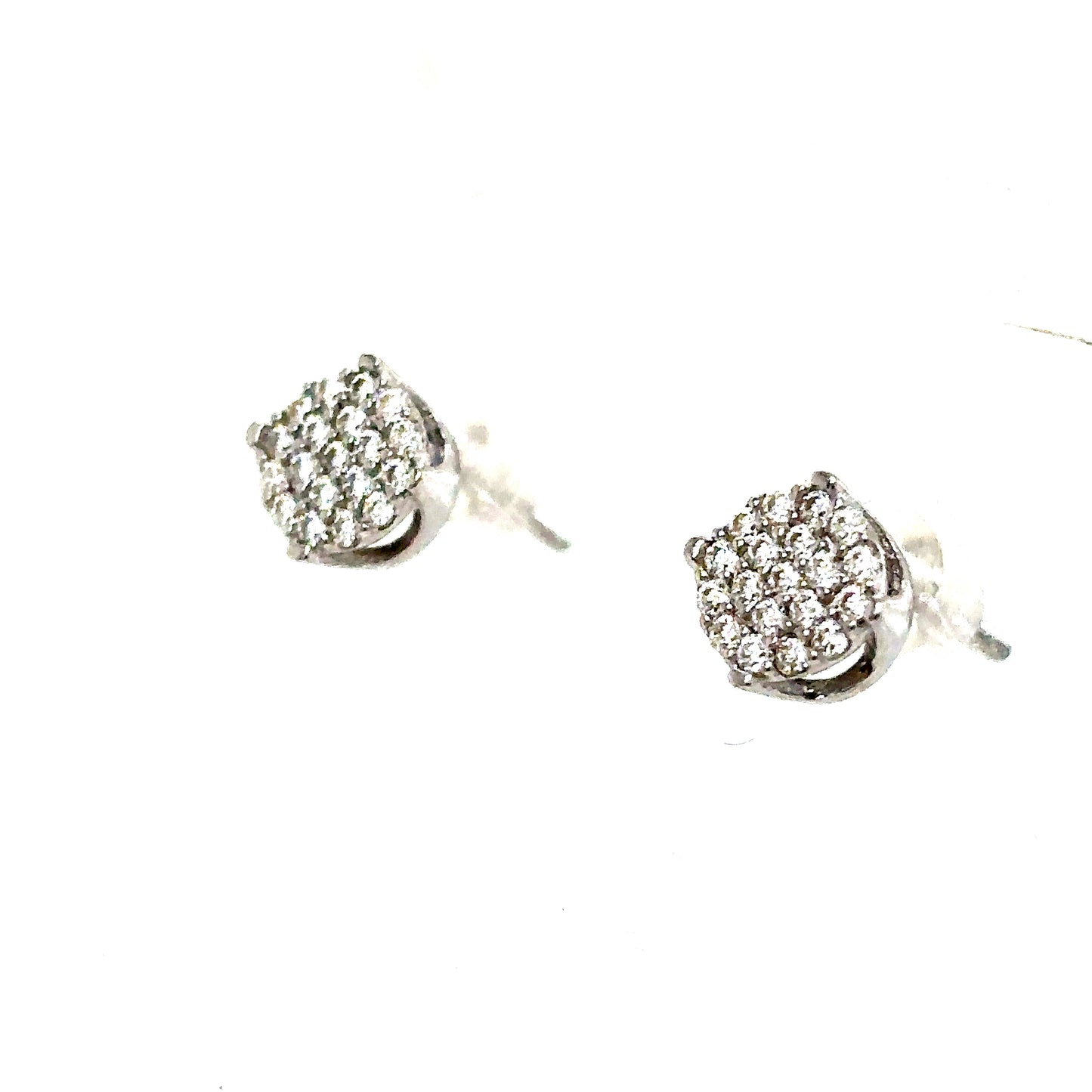 925 S.S. VVS Moissanite Round Earrings