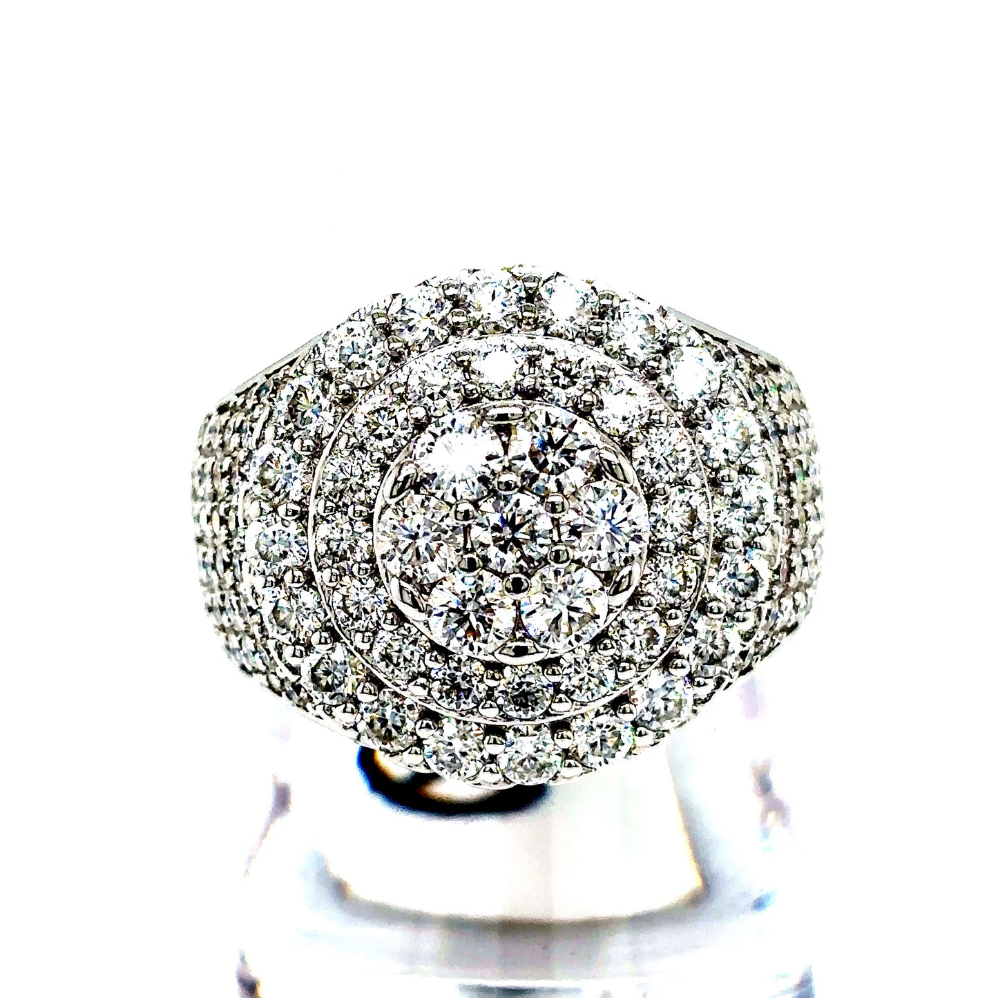 925 S.S. VVS Moissanite Round Champion Style Ring