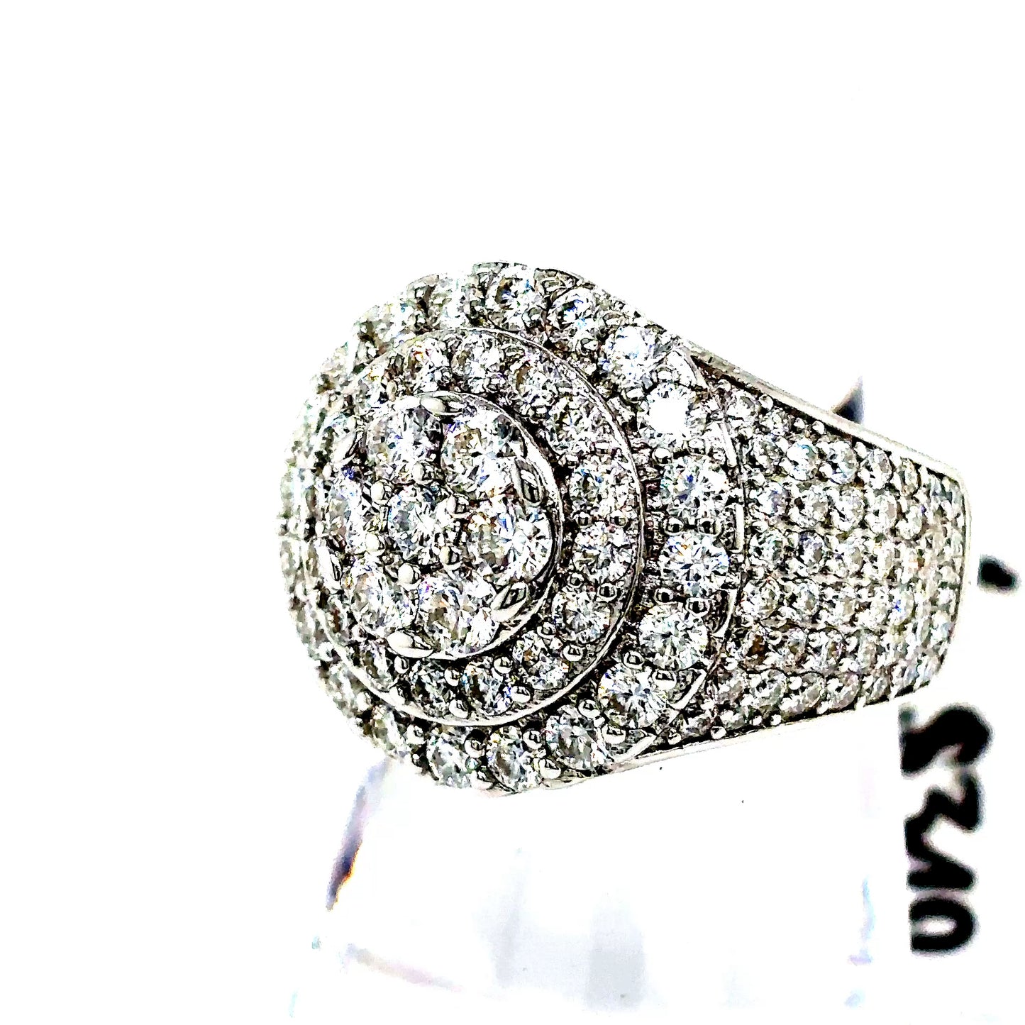 925 S.S. VVS Moissanite Round Champion Style Ring