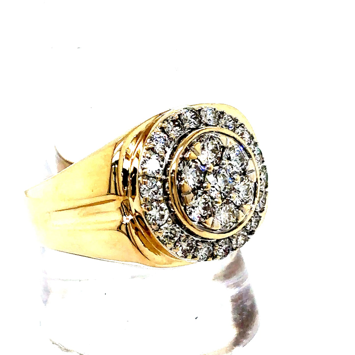 10k Yellow Gold VS Diamond Watch Style Ring