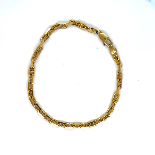14k Gold Designer Link Bracelet