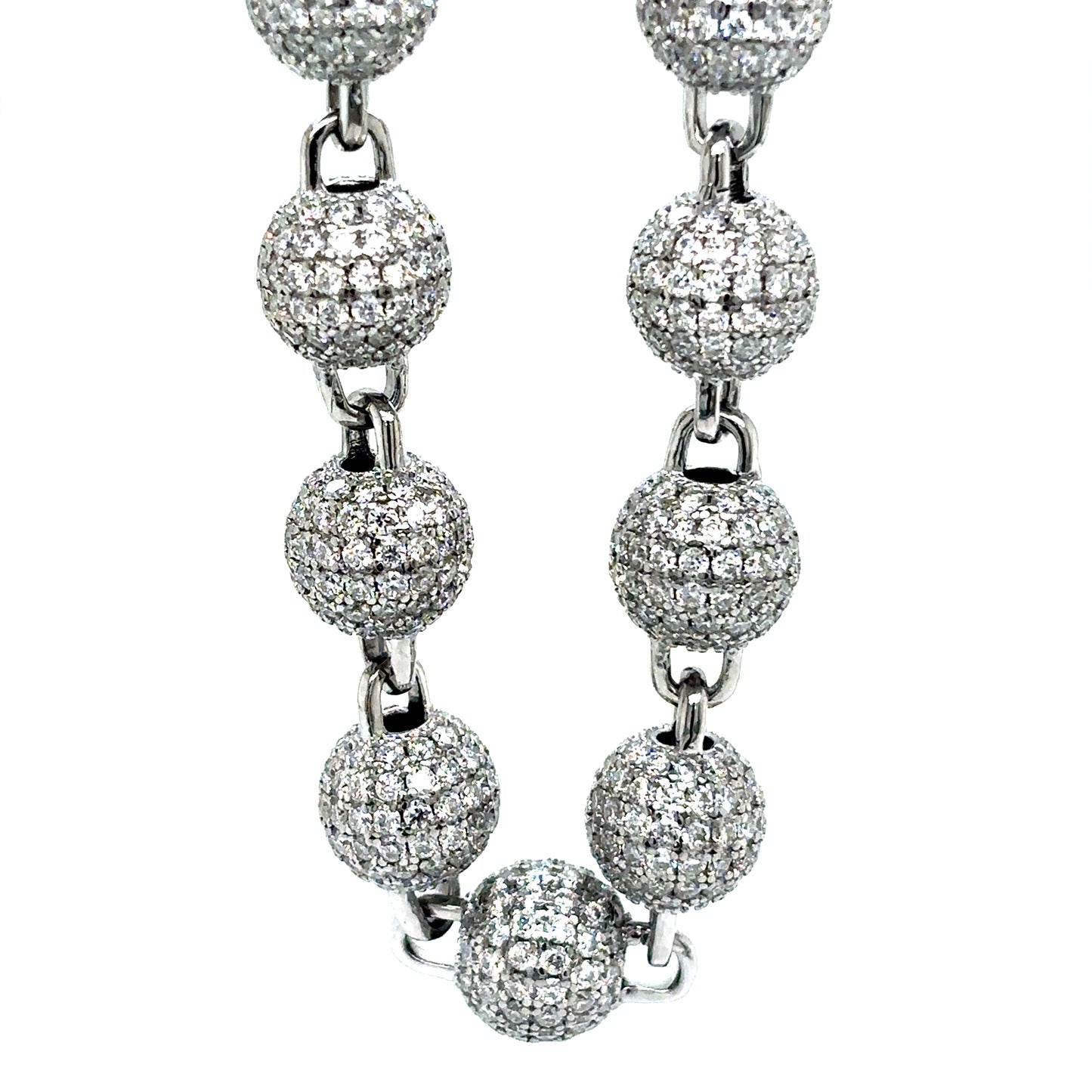925 S.S. VVS Moissanite Ball Chain