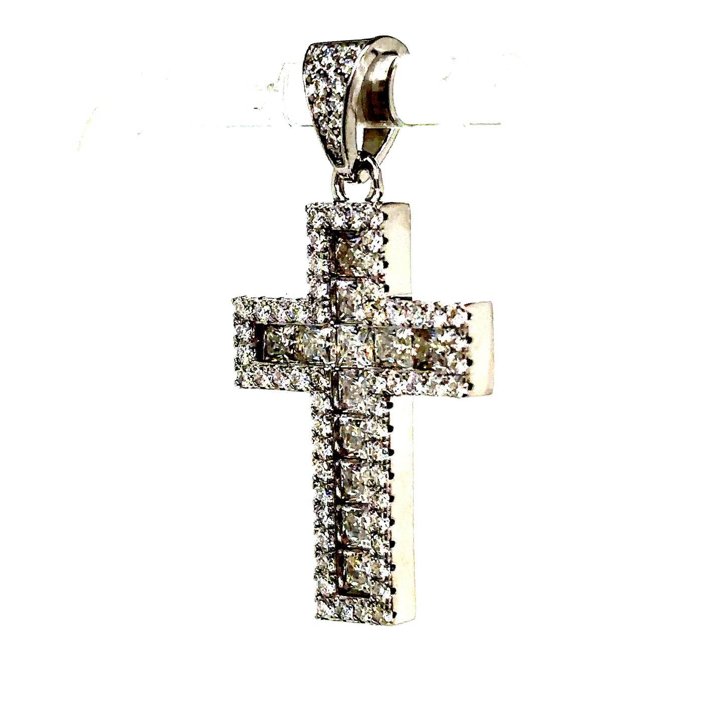 925 S.S. VVS Moissanite Cross Pendant