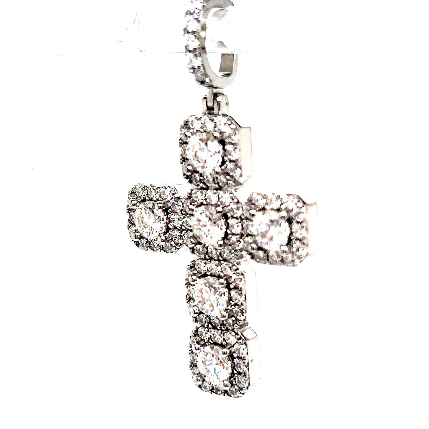 925 S.S. VVS Moissanite Cross Pendant