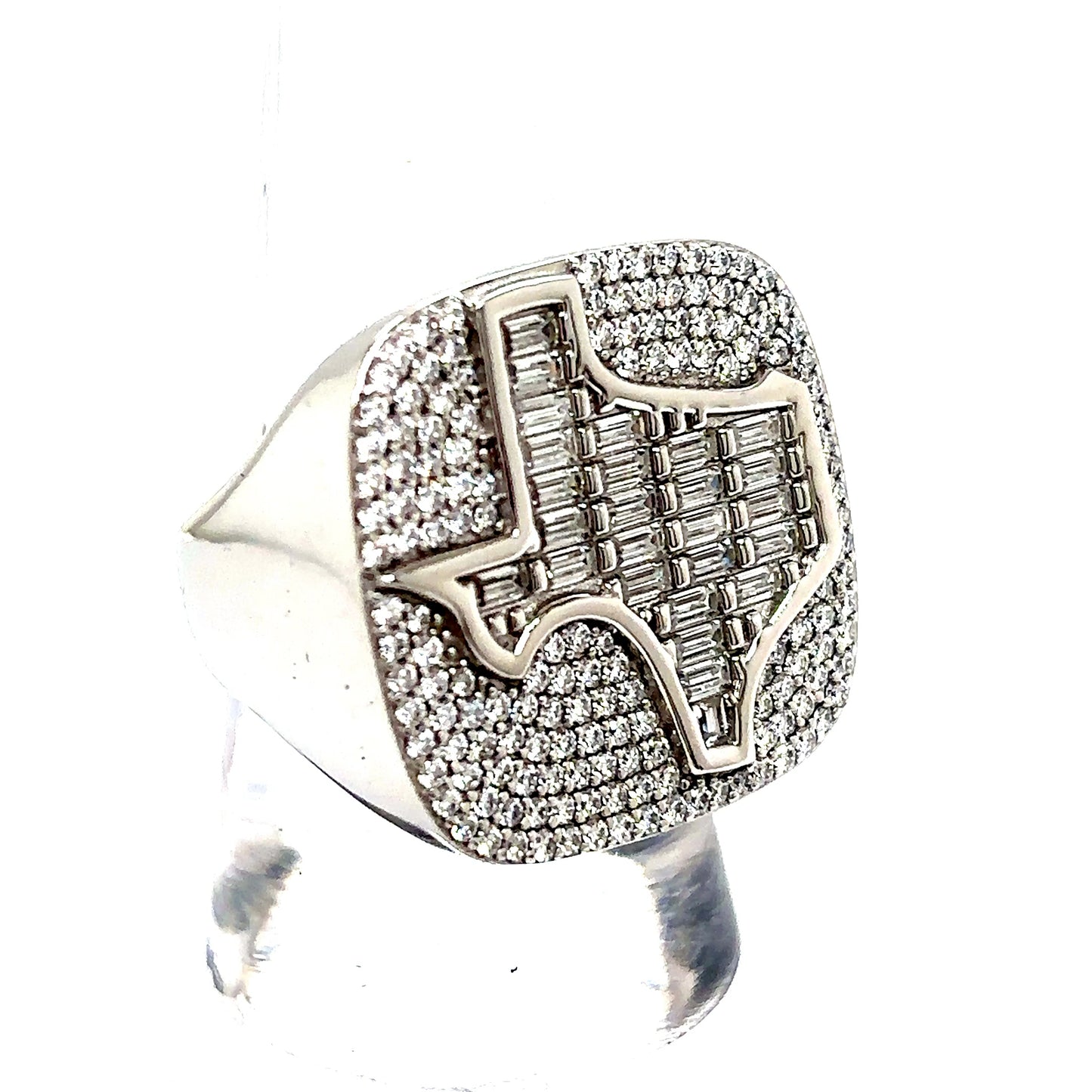 925 S.S. VVS Moissanite Texas Ring
