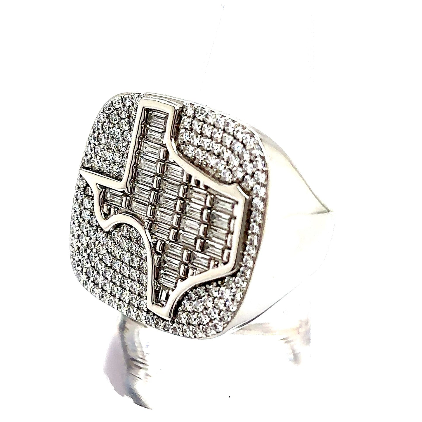 925 S.S. VVS Moissanite Texas Ring