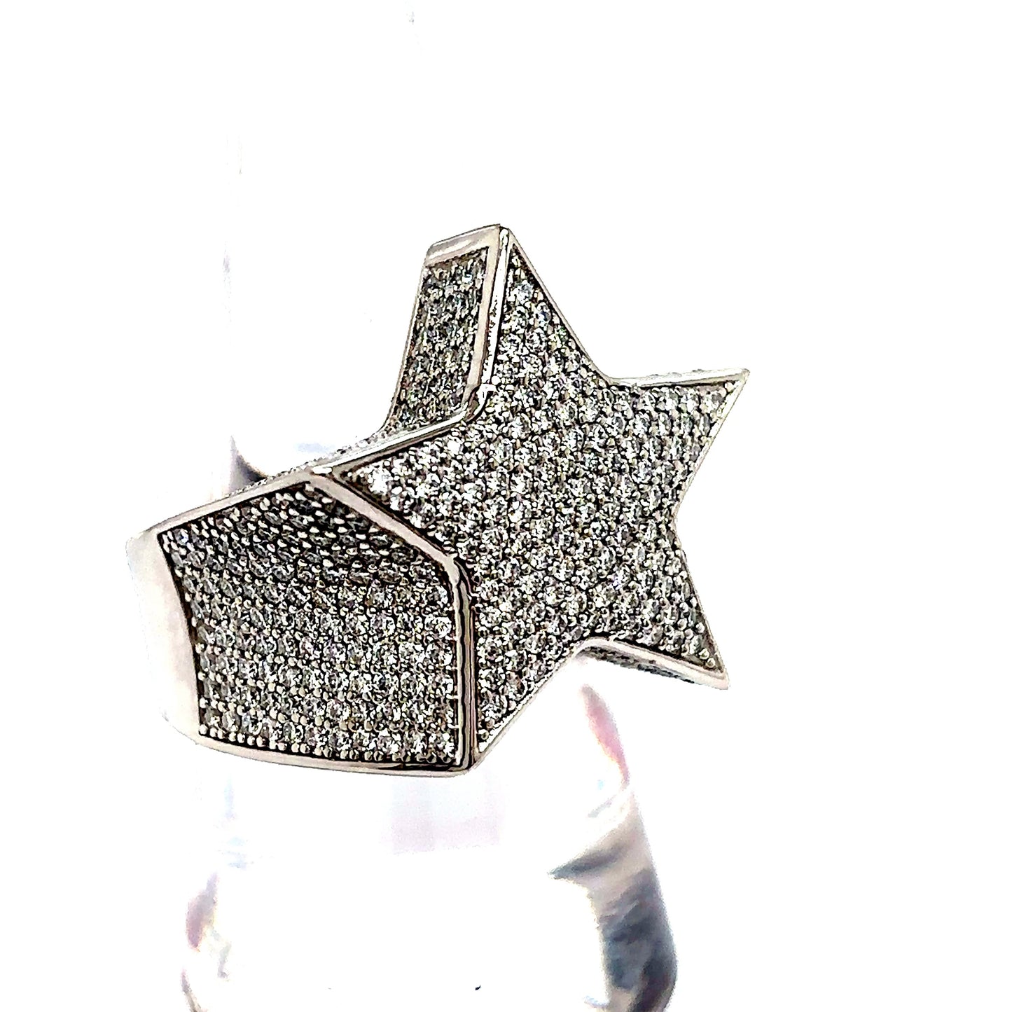 925 S.S. VVS Moissanite Star Ring