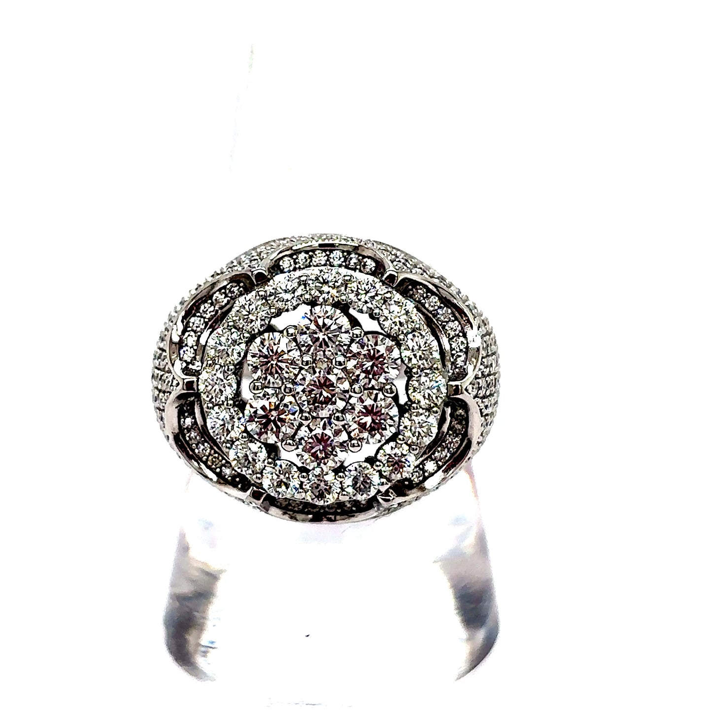 925 S.S. VVS Moissanite Flower Champion Ring