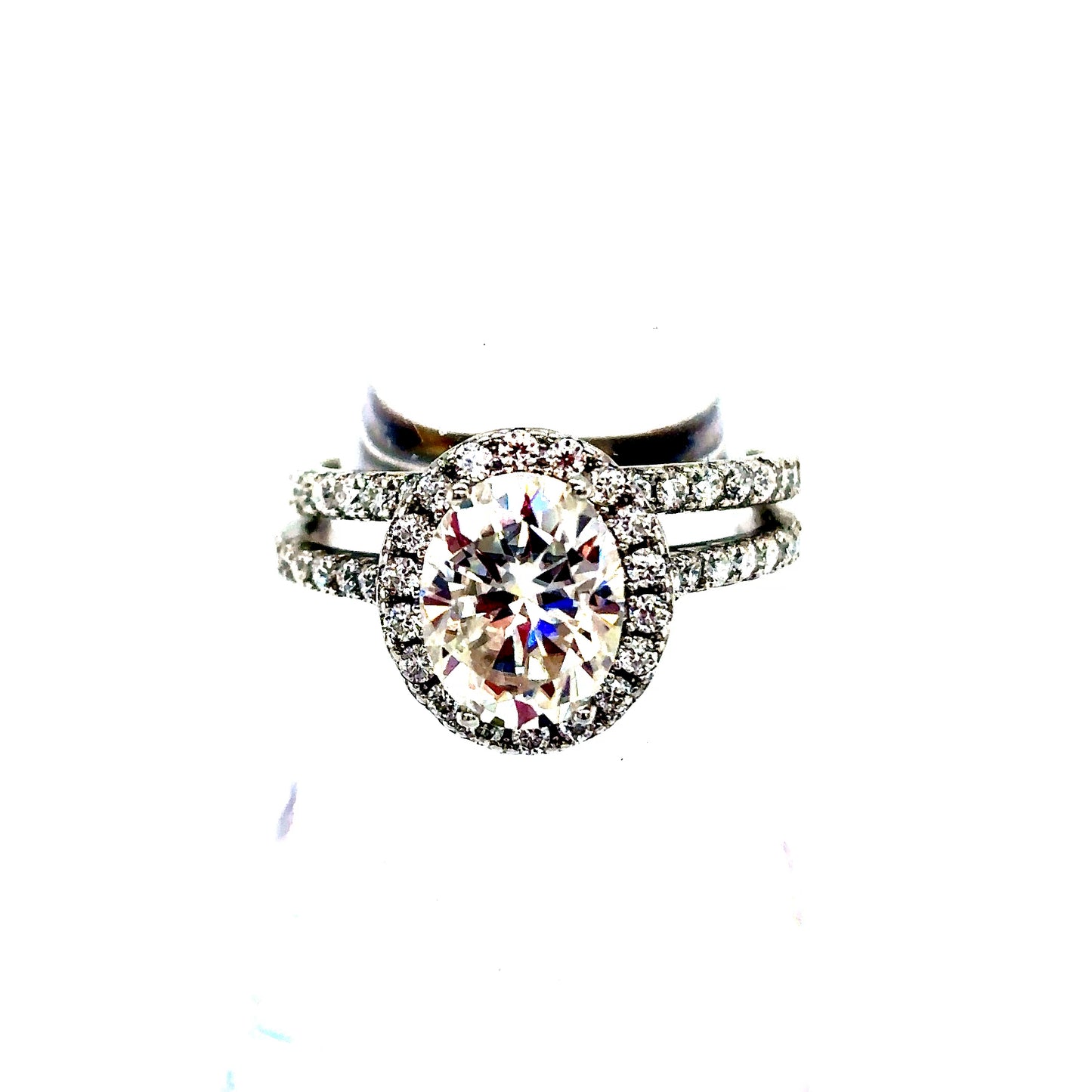 925 S.S. VVS Moissanite Engagement Ring