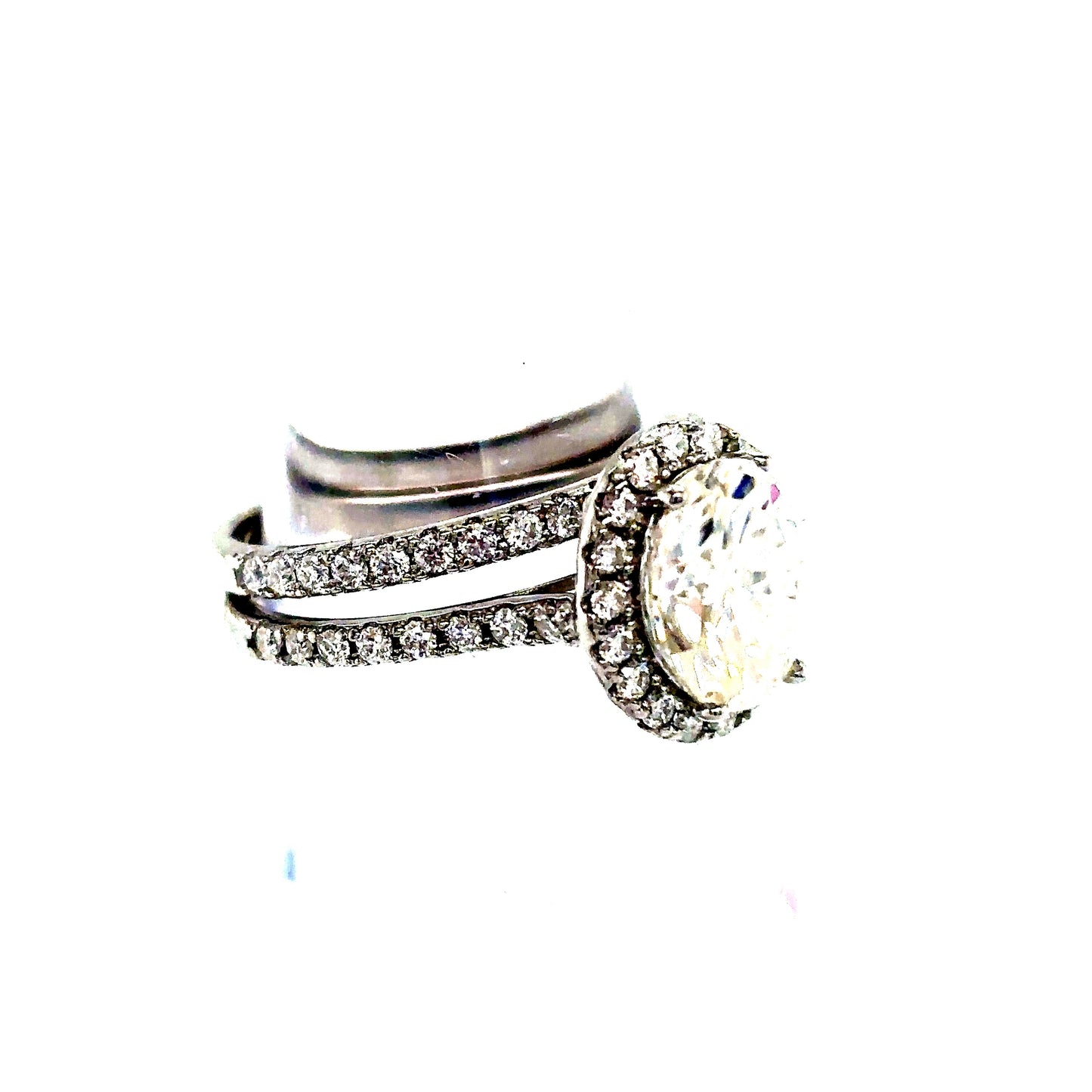 925 S.S. VVS Moissanite Engagement Ring