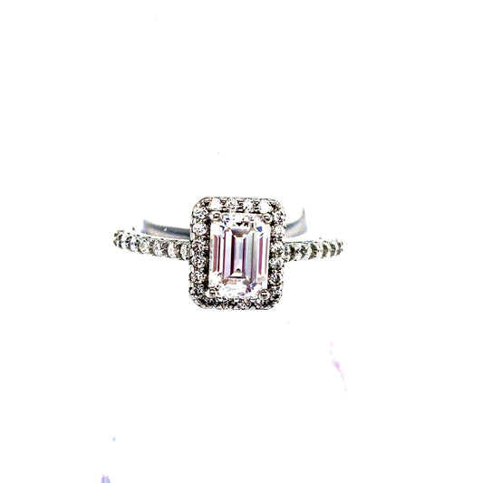 925 S.S. VVS Moissanite Engagement Ring