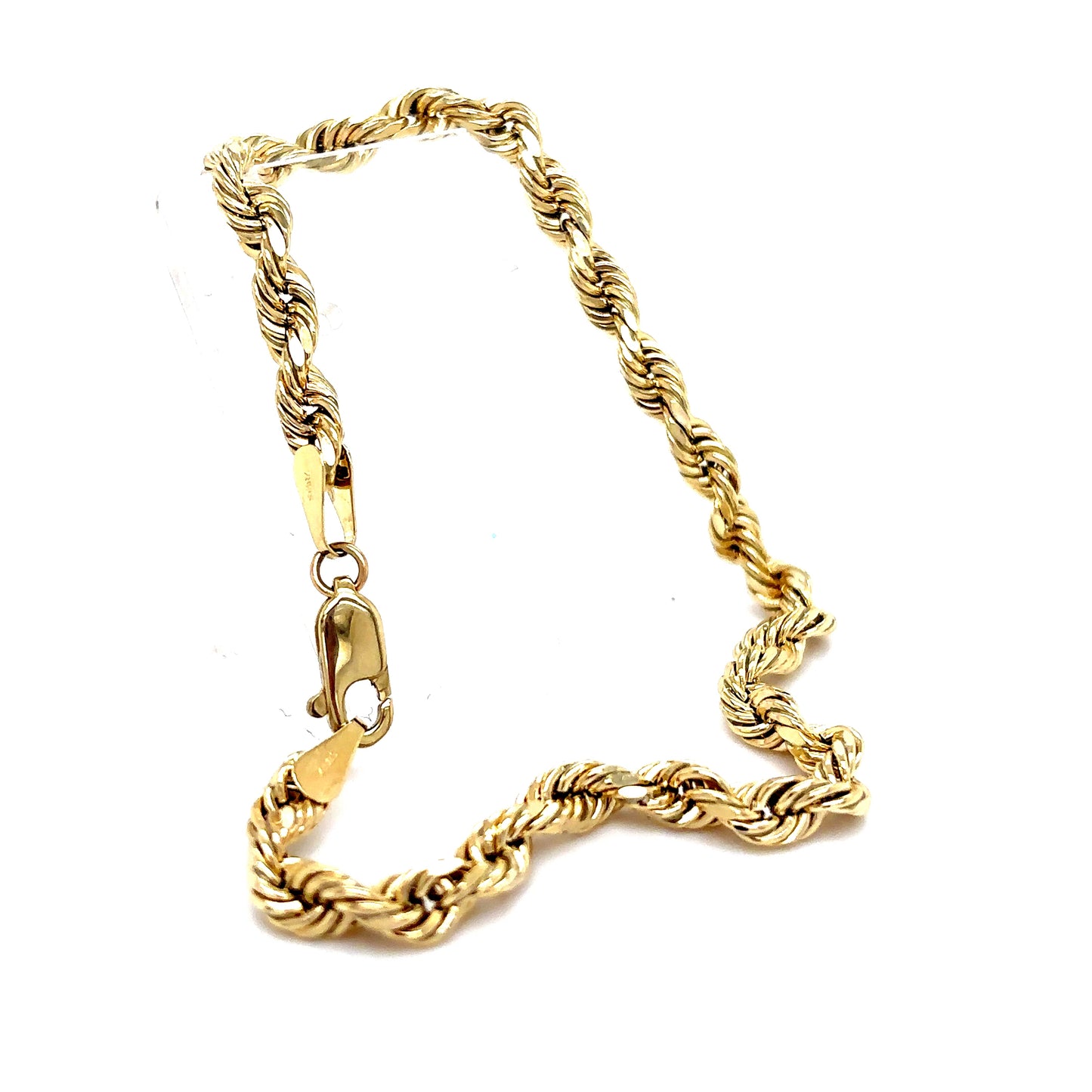 10k Yellow Gold Rope Bracelet