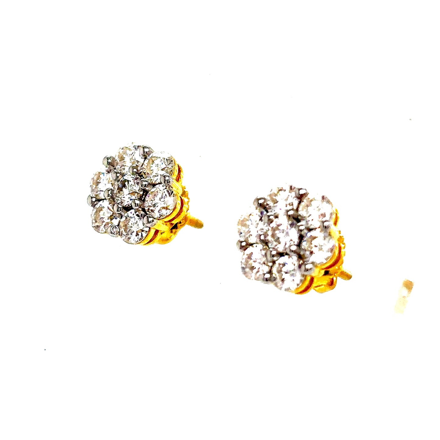 925 S.S. VVS Moissanite Flower Earrings