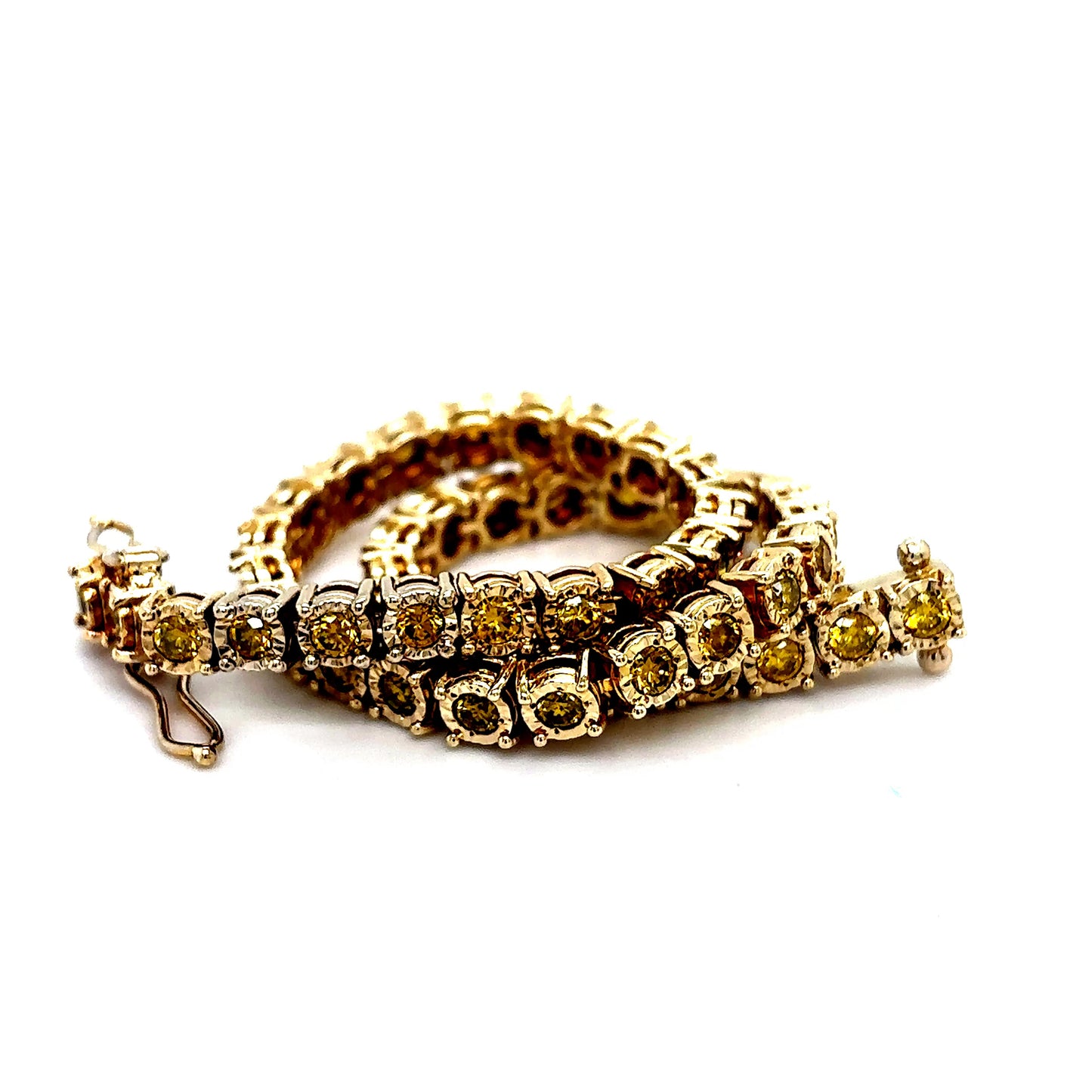 14k Yellow Canary Diamond Tennis Bracelet