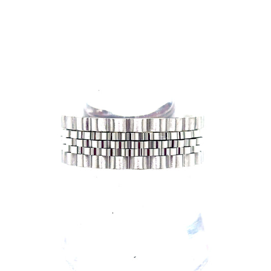 18k White Gold Watch Band Ring