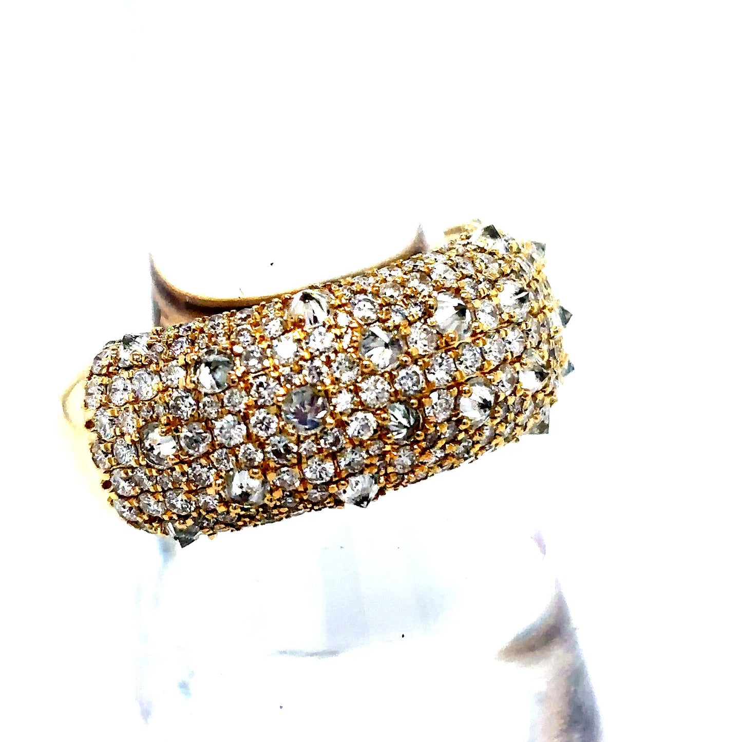 14k Reverse Upside Down Set Diamond Ring