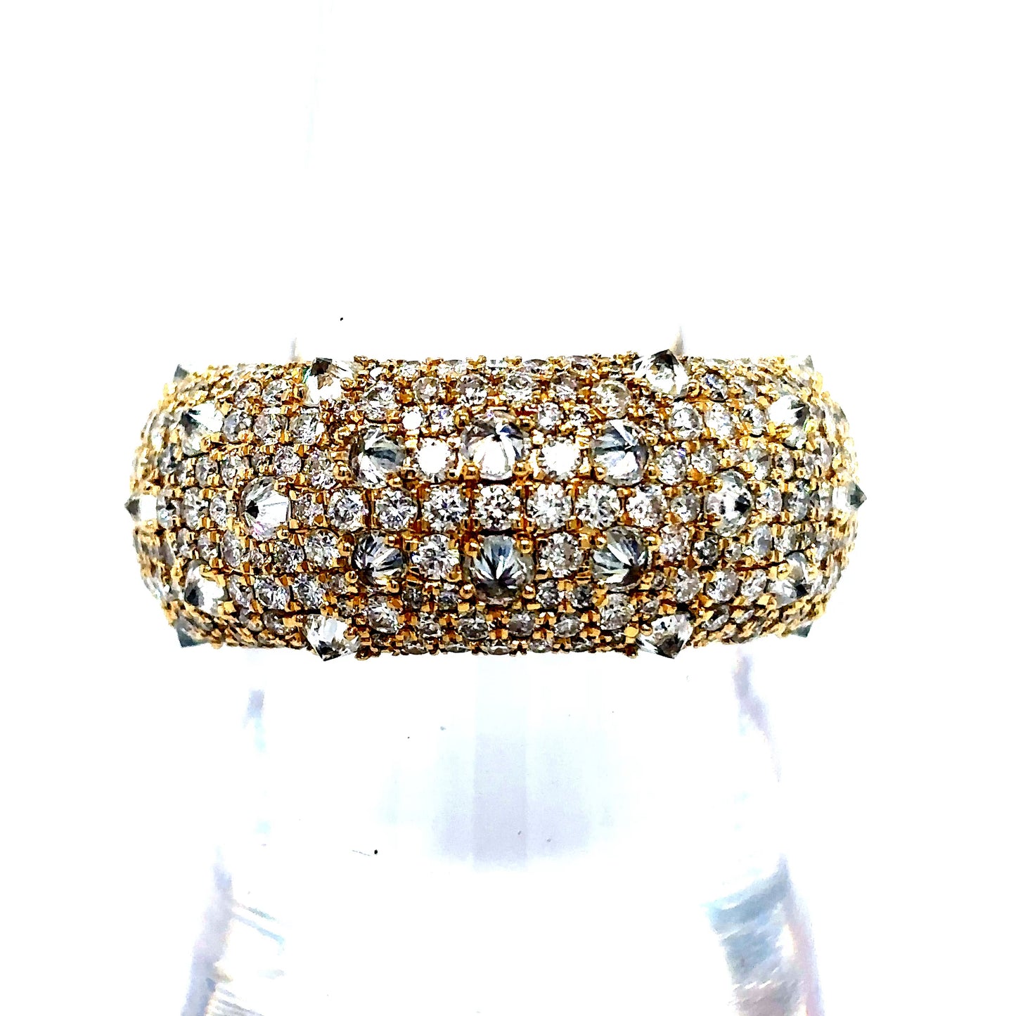 14k Reverse Upside Down Set Diamond Ring