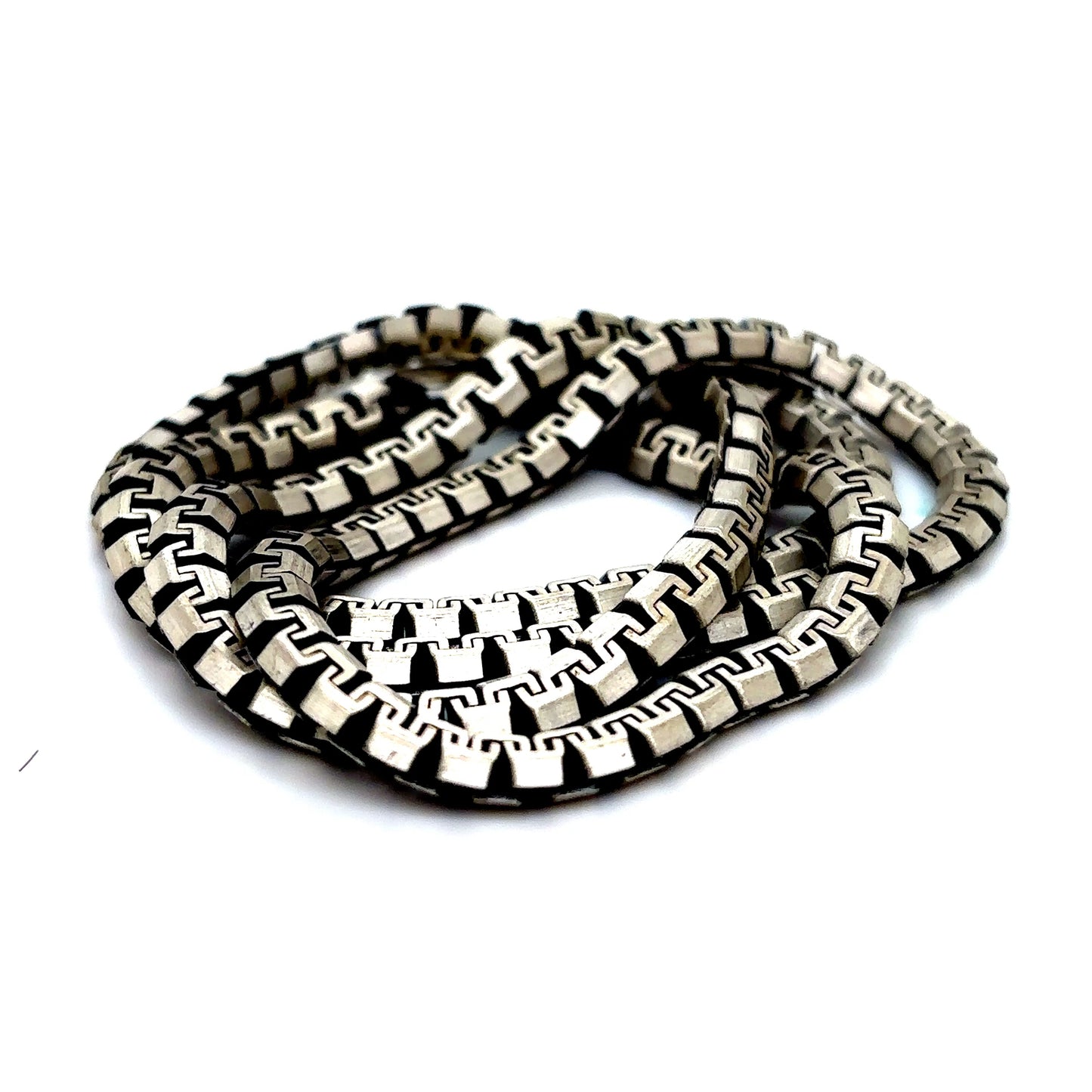 925 S.S. Gunmetal Tread Style Link Chain-4.5mm