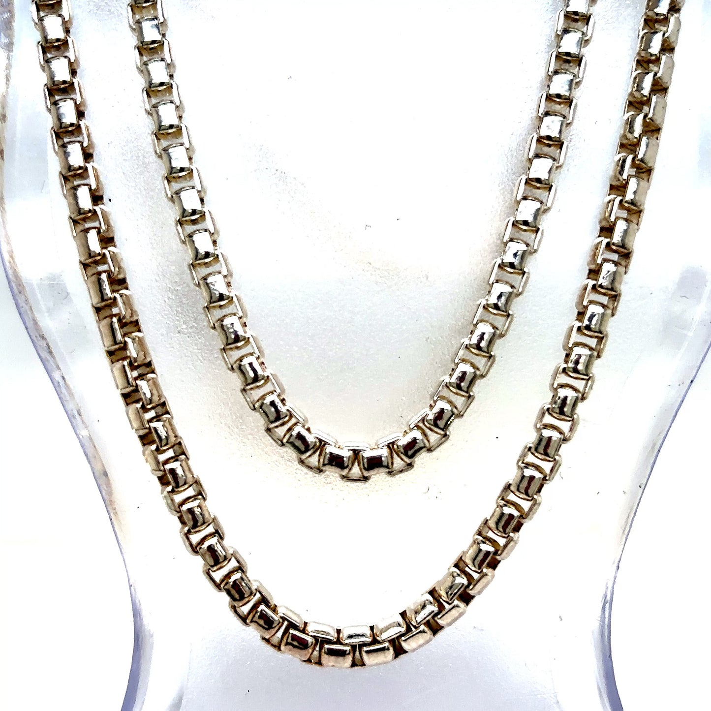 925 S.S. Rounded Box Link Chain-3.5mm