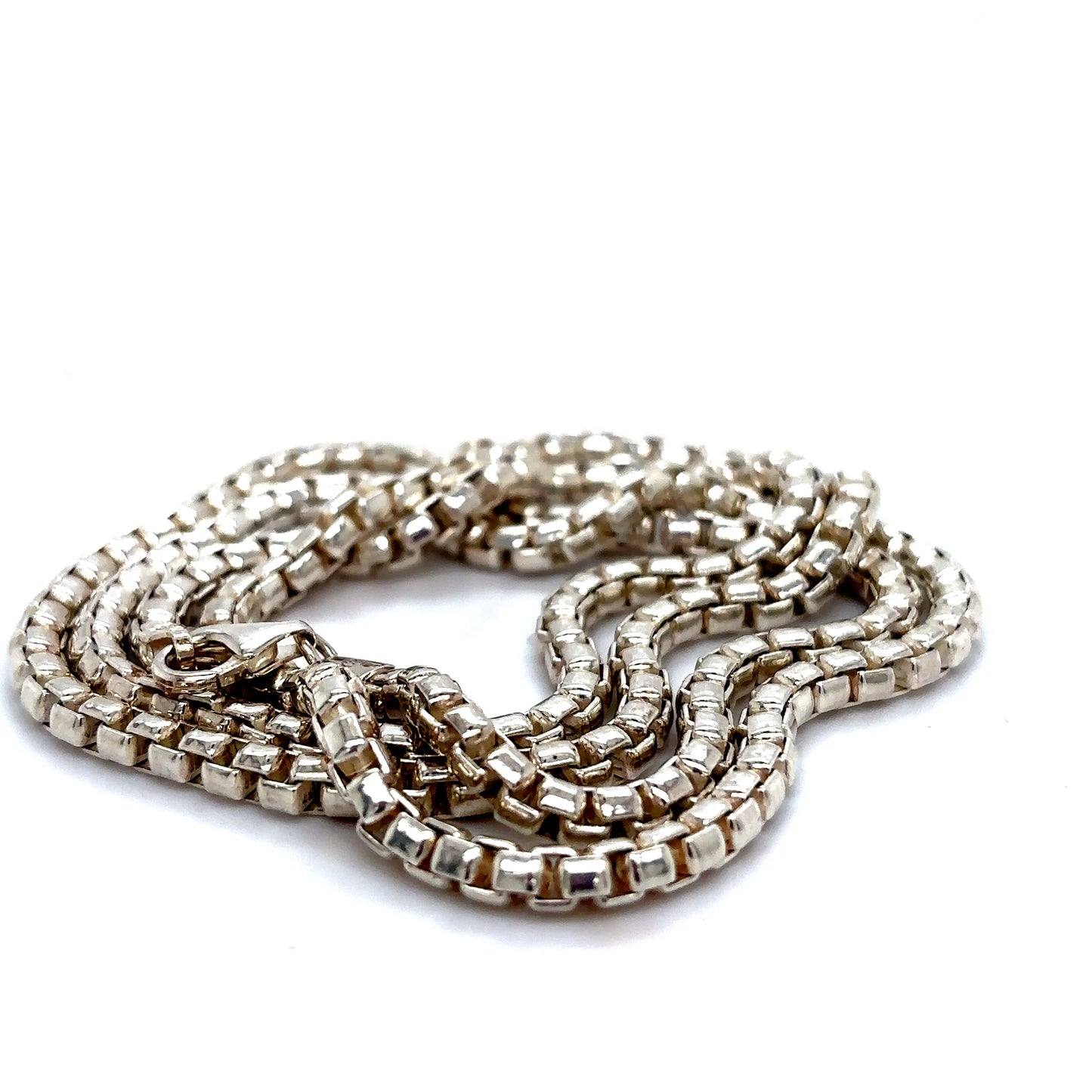 925 S.S. Rounded Box Link Chain-3.5mm