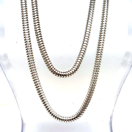 925 S.S. Rounded Smooth Snake Chain-3mm
