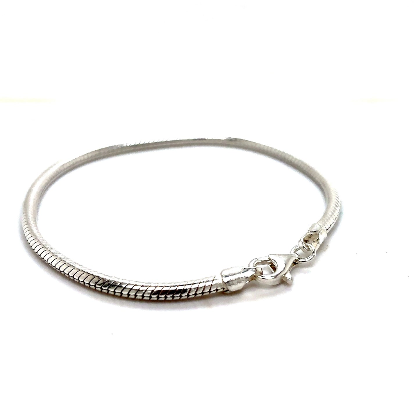 925 S.S. Rounded Smooth Snake Bracelet-3mm